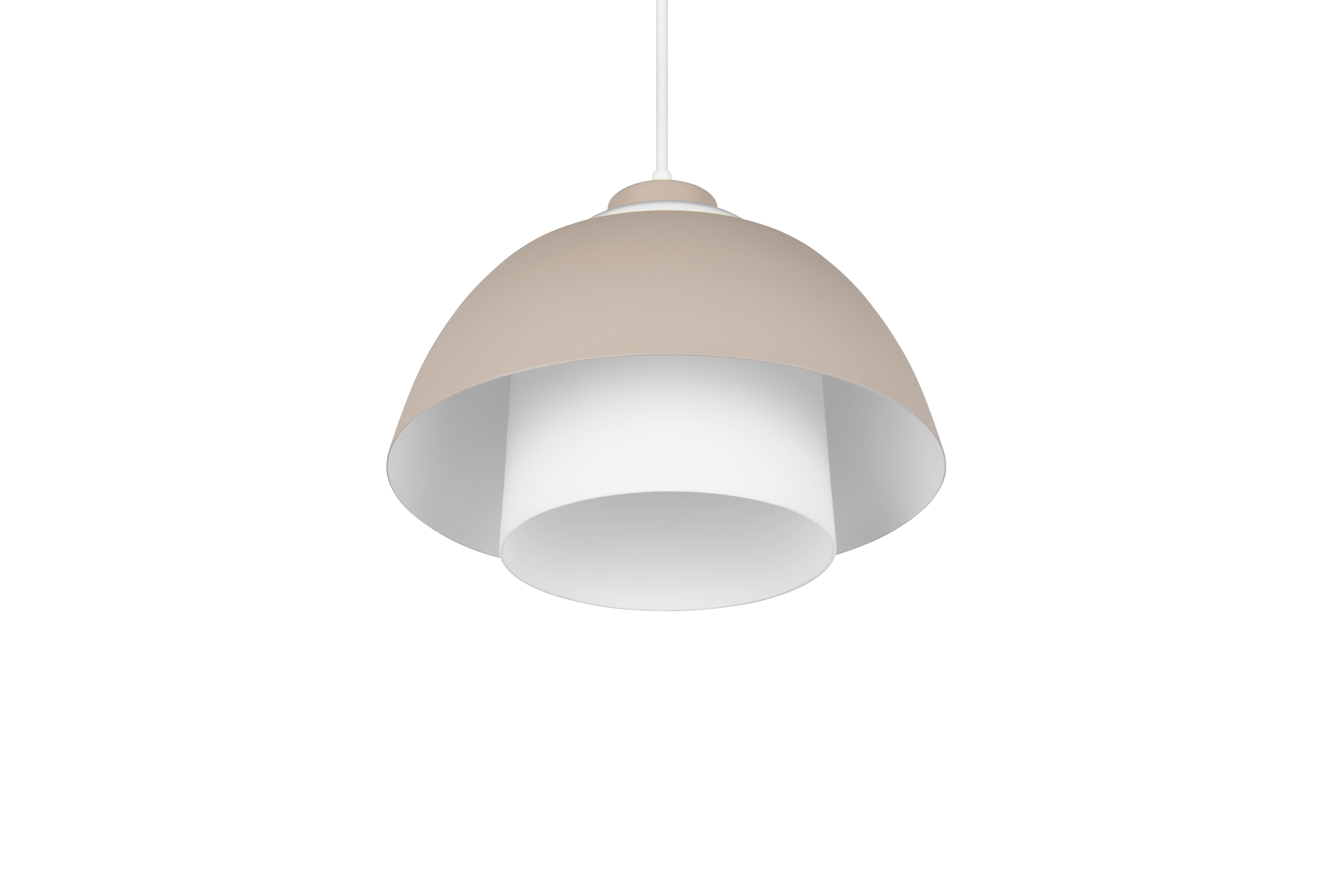 Reality Leuchten LED-Pendelleuchte TILOS in warm beige, Glas weiß Reality Leuchten LED-Pendelleuchte TILOS in warm beige, Glas weiß, Leuchte, Lampe