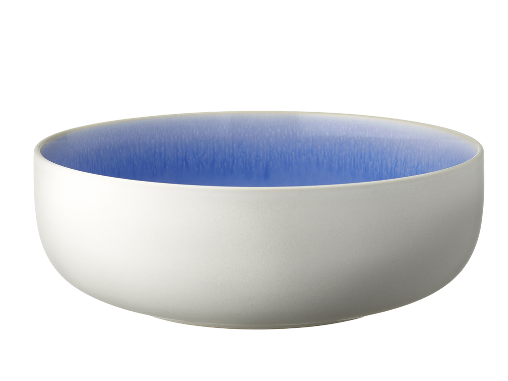 F&H Salatschüssel STUDIO ROUND NORTH in Farbe Matte white/Shiny river