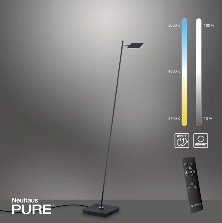 Paul Neuhaus LED-Stehleuchte Pure-Mira in Schwarz