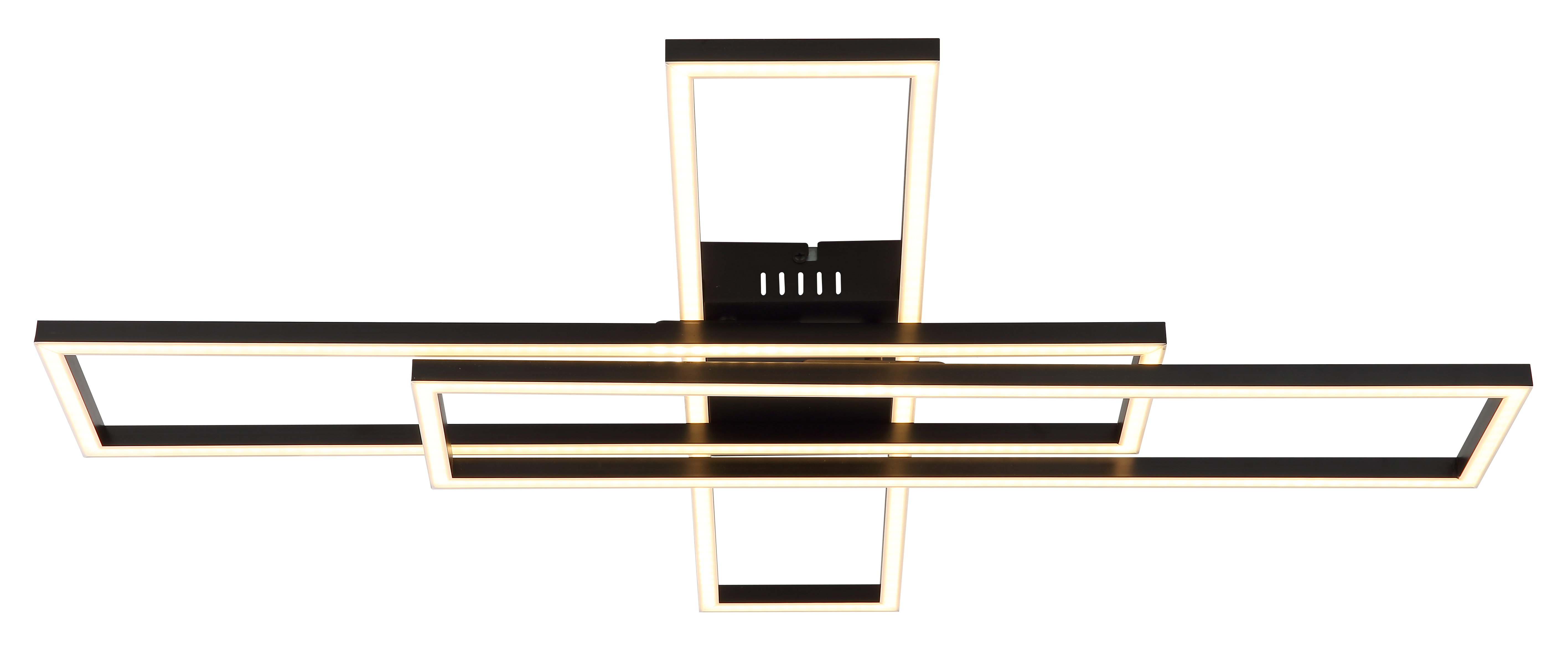 LED-Deckenleuchte in Fb. Schwarz Matt, Deckenleuchte, Hängelampe, Moderne Leuchte, LED-Lampe, Schwarze Rahmenleuchte