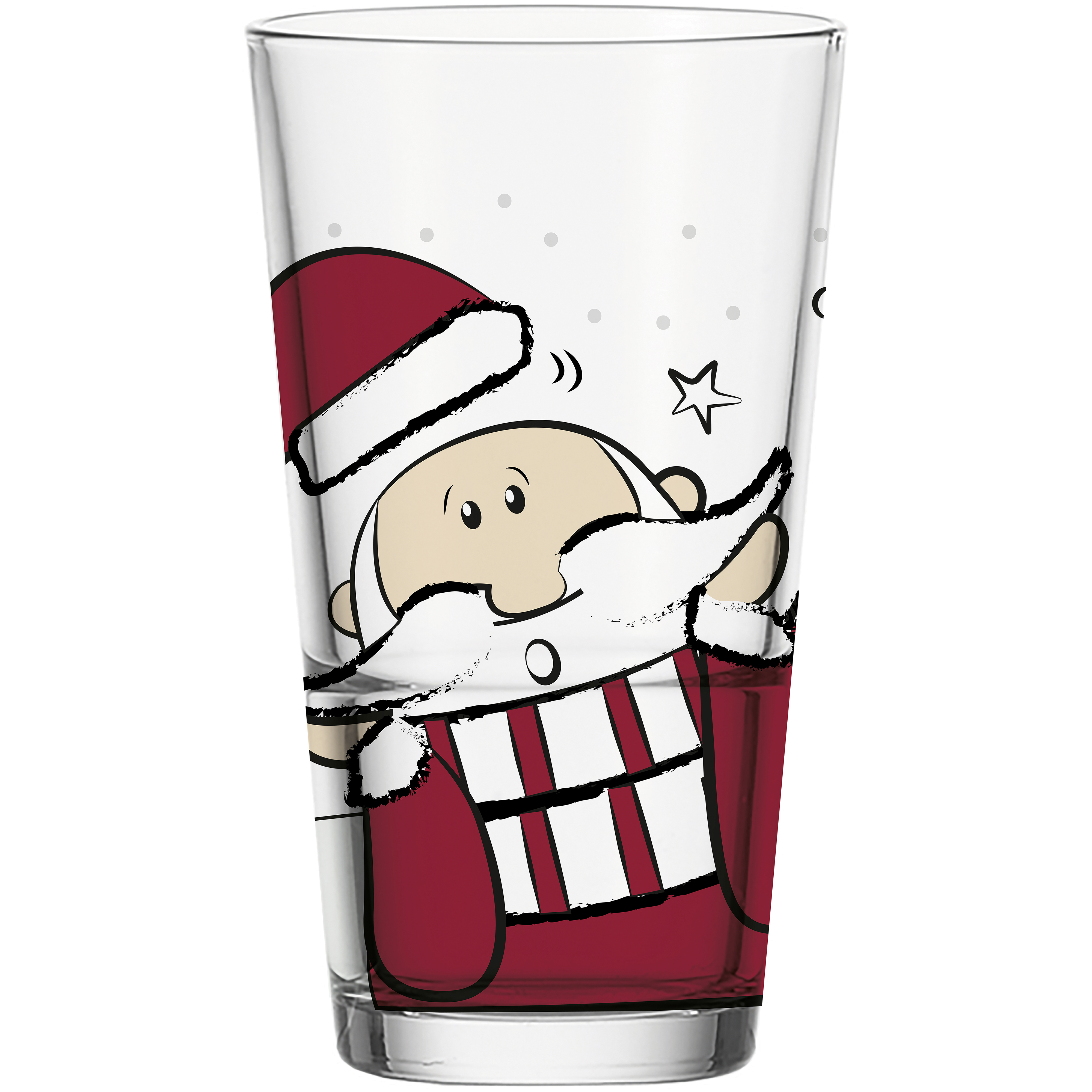 LEONARDO LD Weihnachtsmann 330ml in Farbe mehrfarbig, Glas, Alkohol, Bier, Getränk, Tasse