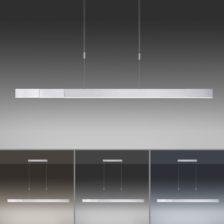 Paul Neuhaus LED-Pendelleuchte PURE MOTO 3-flammig in Farbe aluminium Paul Neuhaus LED-Pendelleuchte PURE MOTO 3-flammig in Farbe aluminium, Drinnen