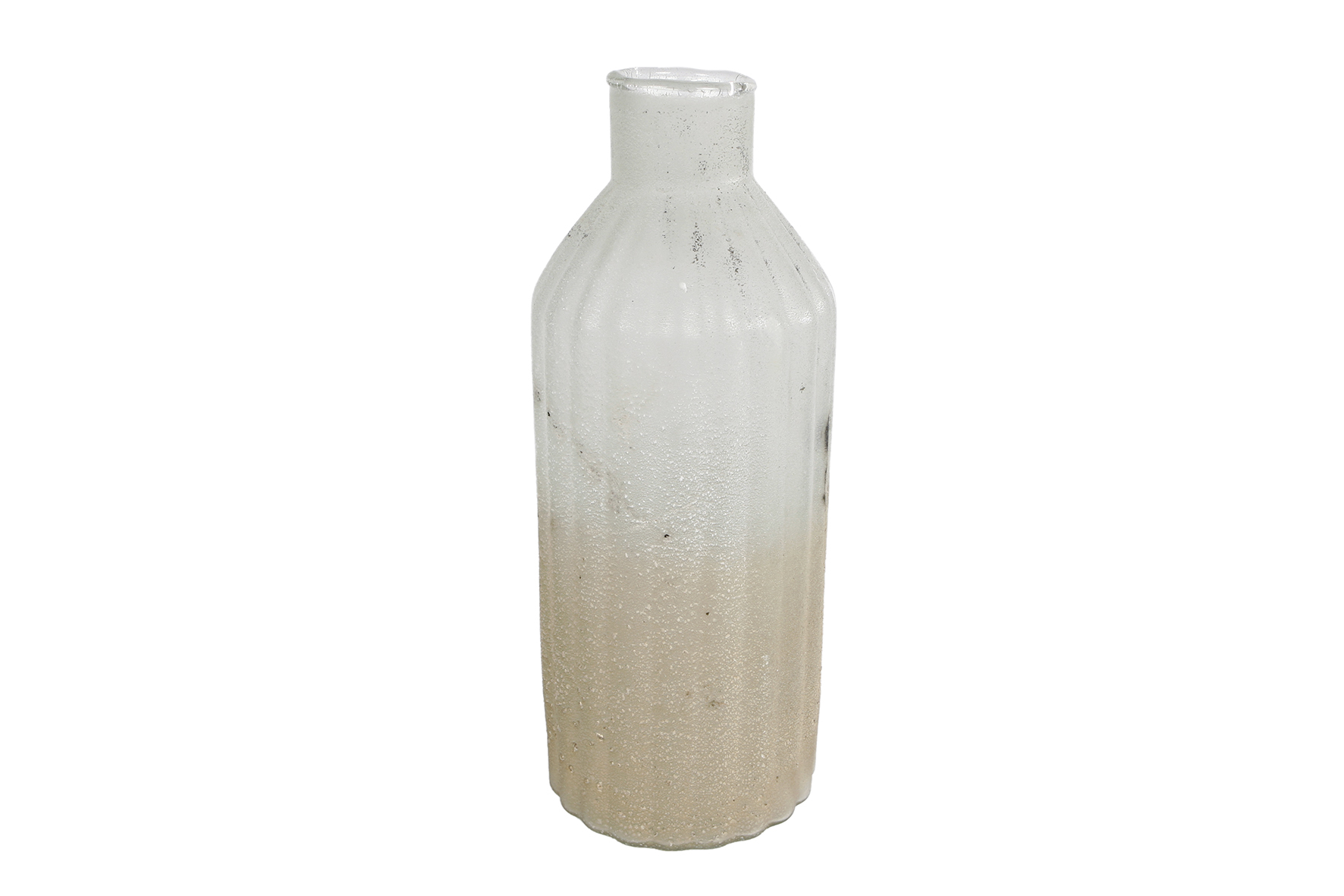 Glas-Vase BIANCA L in Farbe creme/braun