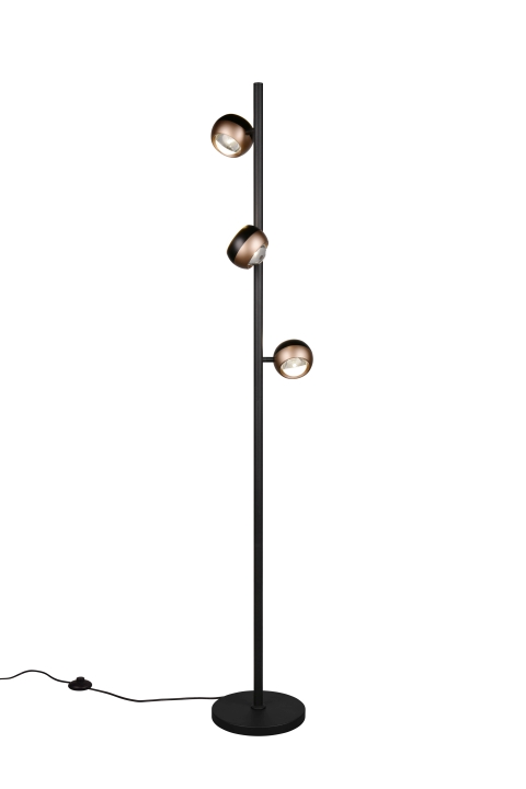 Trio Select LED-Stehleuchte ORBIT 3-flammig in Farbe schwarz matt