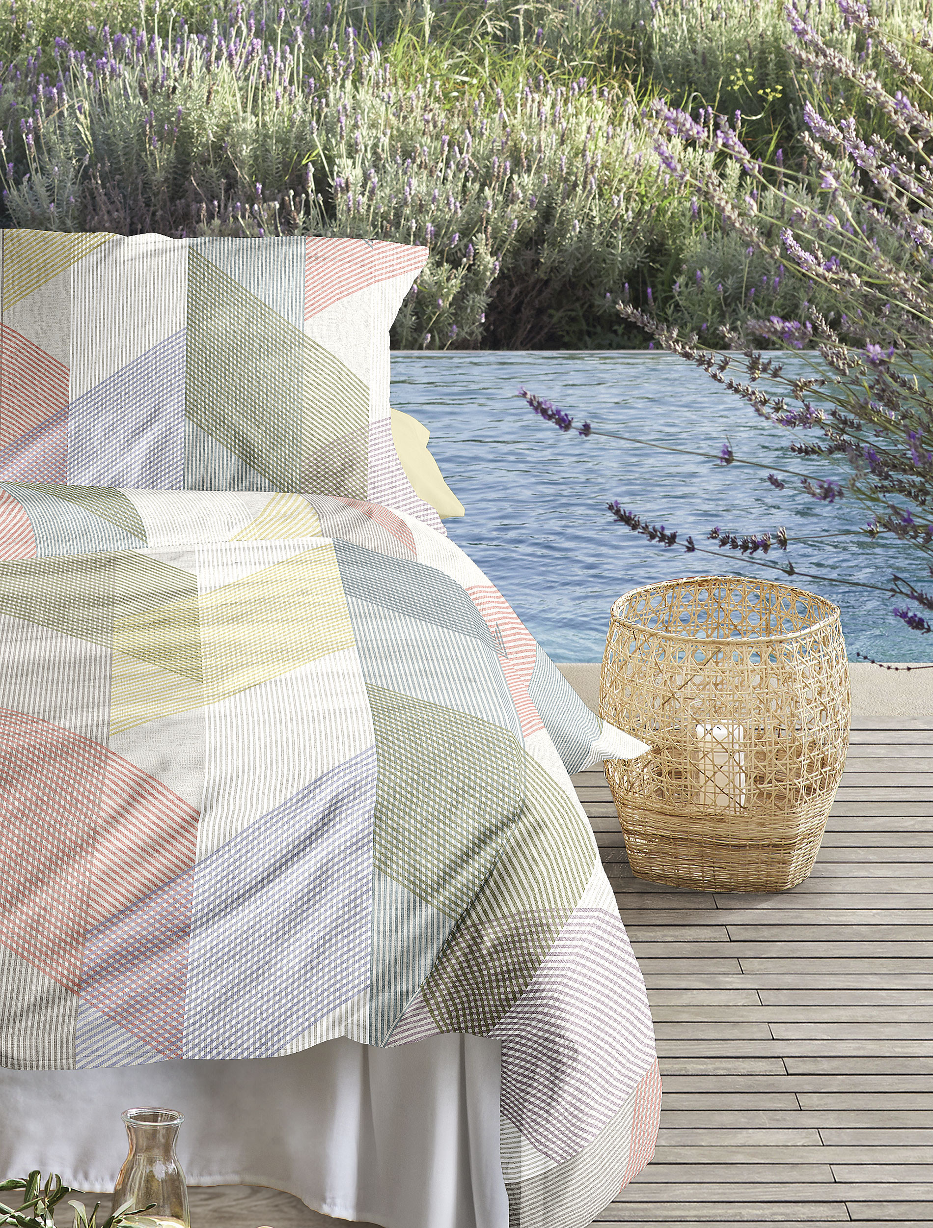 irisette Mako-Satin Bettwäsche WAVE in Farbe ca. 135x200cm, Dekoration für Zuhause, Leinen, Kissen, Person, Hemd