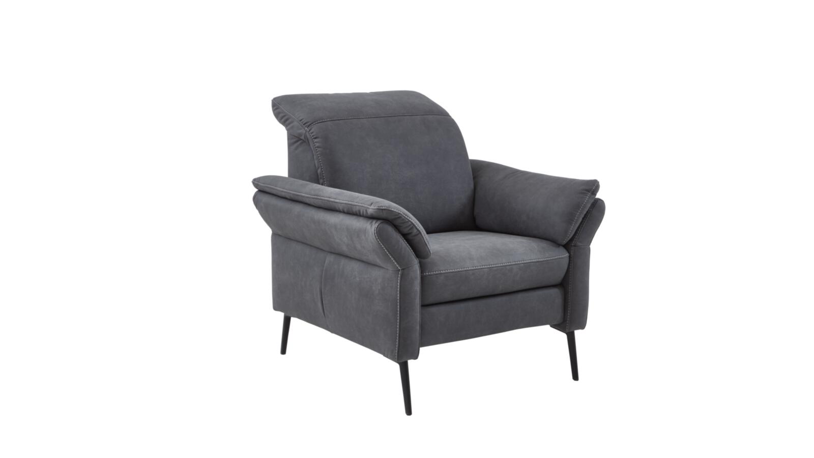 Polsteria Sessel ORTHOSEDIS 8.0 ca. B96 H92 T103 cm in Stoff Bulus grau 09, Moebel, Stuhl, Sessel
