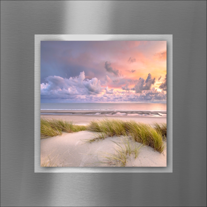 ProArt Double-Alu -Dibond bedruckt mit Aufsatz aus Dibond 50x50cm North Sea Sunset III