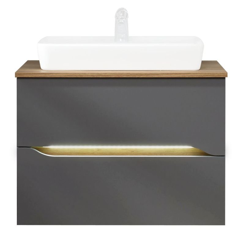 Pelipal Waschtischunterschrank Capri in quarzgrau ca. 72 cm breit