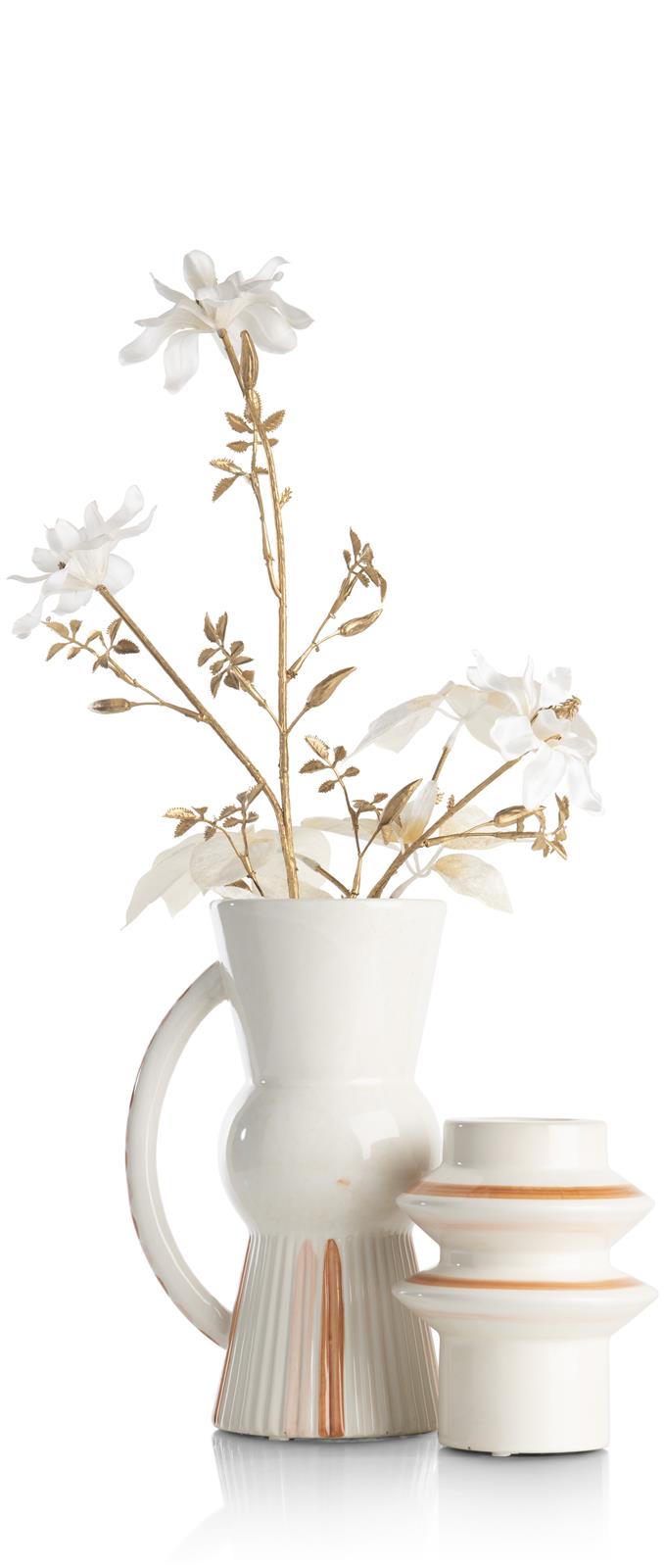 Coco Maison Vase NORA ca. B12 H26 T16 cm in Keramik orange, braun mehrfbg.