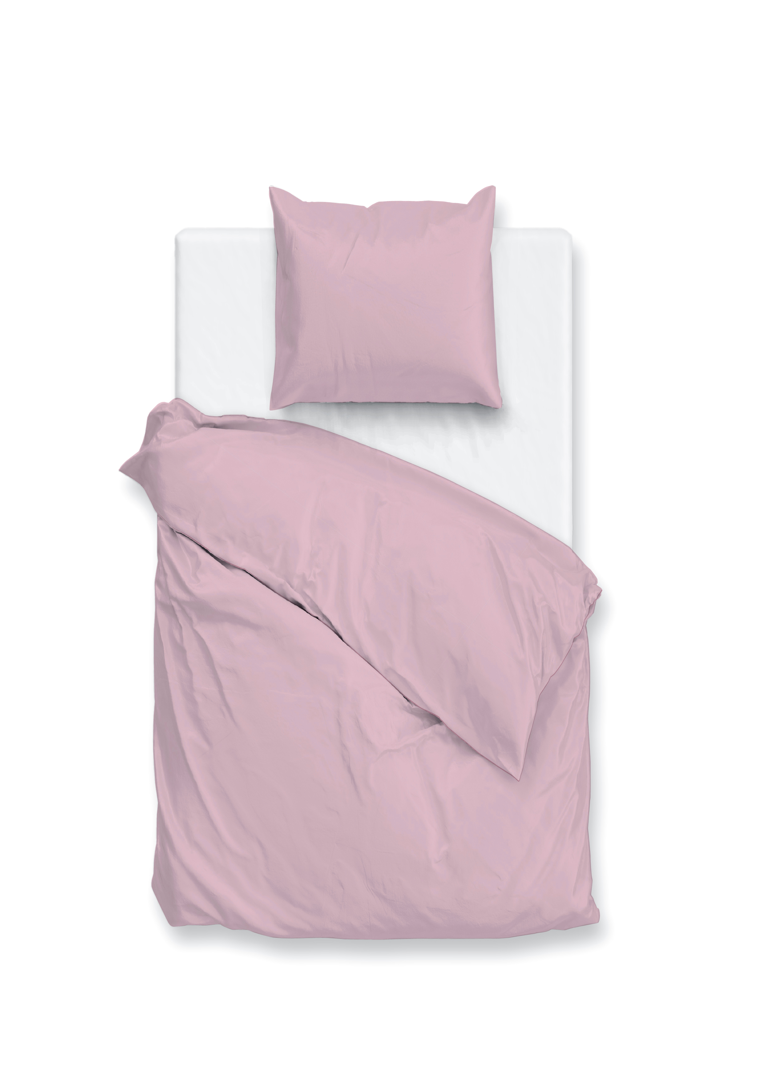 Bettwäsche ca. 135x200cm PERCALLE in Rosa / Pink, Bettwäsche, Kissenbezug, Stoffset, Rosa, Bettset