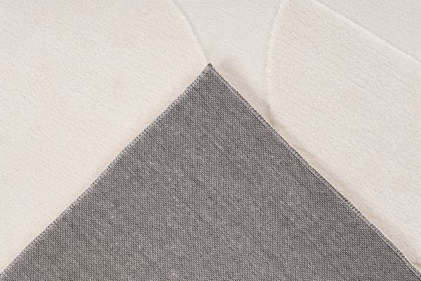 Webteppich FOCUS ca. 80x150cm in Farbe ivory Webteppich FOCUS ca. 80x150cm in Farbe ivory, Quadrilateral, Grau, Stoff, Textur, Naht
