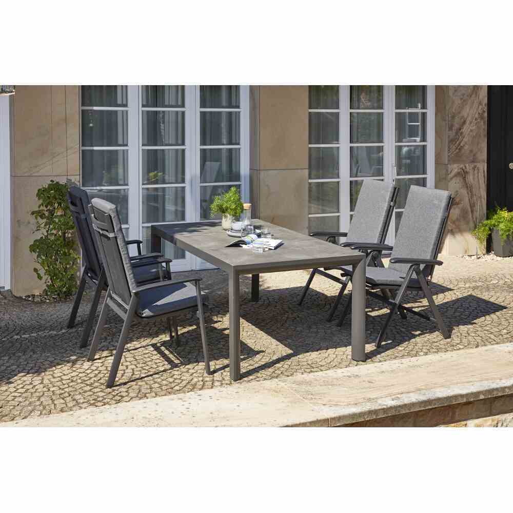 Sesselauflage ASTER in Farbe anthrazit, Moebel, Tabelle, Esstisch, Stuhl, Tischplatte