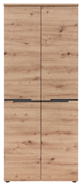 Schuhschrank Memphis mit Front: Artisan Eiche MDF, Absetzung graphit