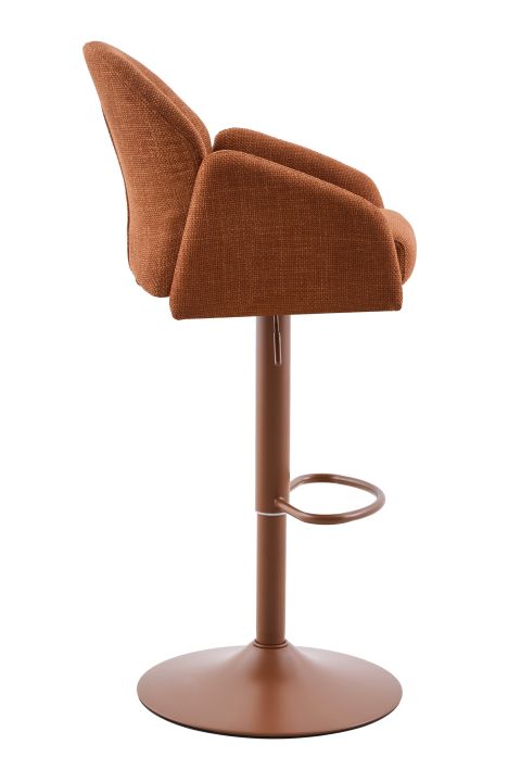 Hela Barhocker HOLLY H ca. B53 H96 T57 cm in Stoff WS copper 20, Barhocker, Sitzhocker, Stuhl, Kunstleder, Stahlbasis