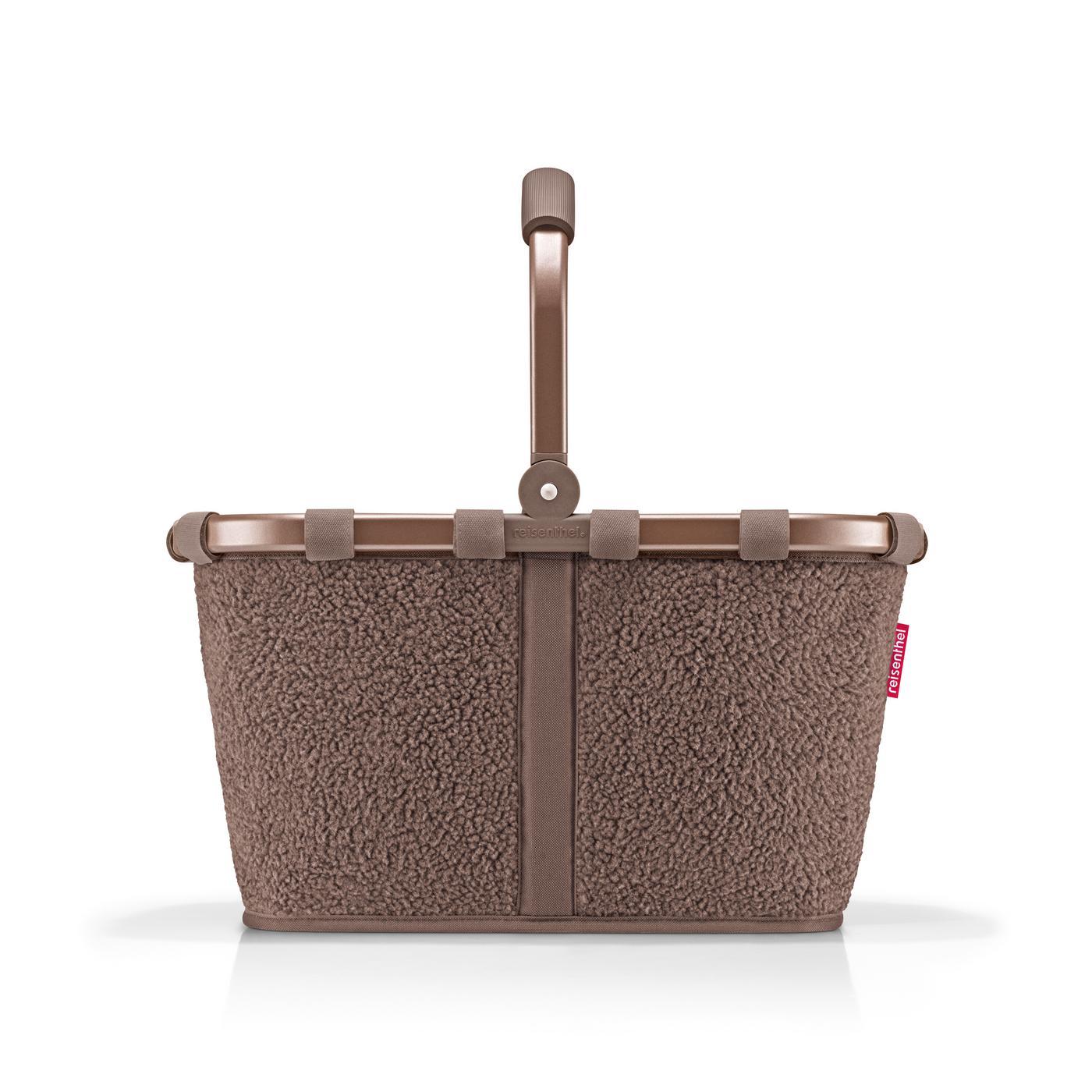 Reisenthel CARRYBAG in Farbe teddy chocolate, Tasche, Handtasche, Körbe-Design, Felltextur, Roségold