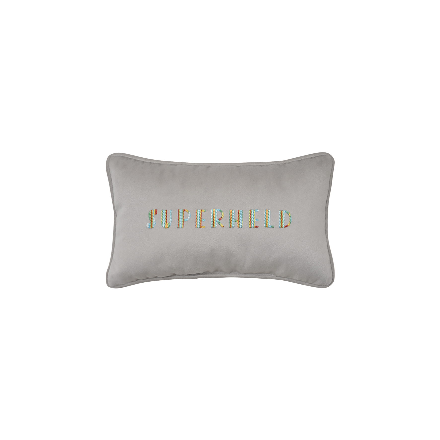 Pad Kissen PETITE ca. 18x32cm in Farbe superheld-light grey, kissen, kissenbezug, textil, dekokissen, grau