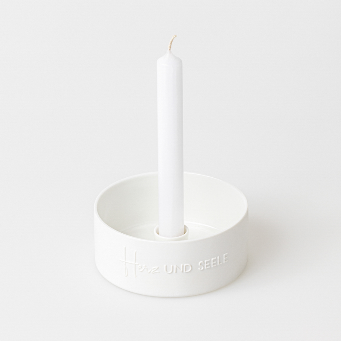 Räder Mini Porzellankranz Herz+Seele in Farbe weiß Räder Mini Porzellankranz Herz+Seele in Farbe weiß, candle, halter, votive, white, minimal