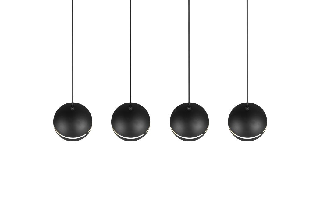 Trio Pendelleuchte Fletcher in Schwarz matt