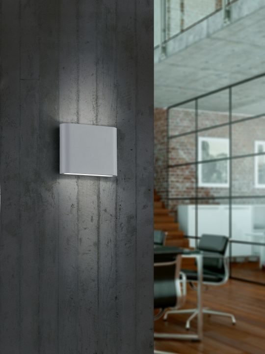 Trio LED-Wandleuchte THAMES II in titanfarbig