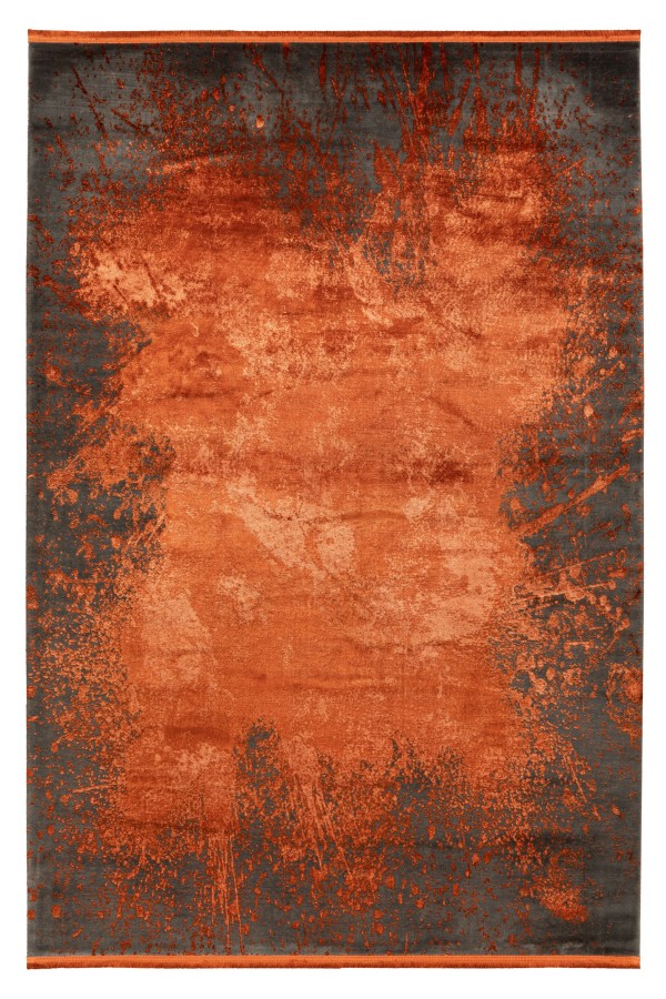 Webteppich ELYSEE ca. 160x230cm in Farbe terra Webteppich ELYSEE ca. 160x230cm in Farbe terra, teppich, wohnzimmerteppich, orange Muster, abgearbeitet, zweiFarben
