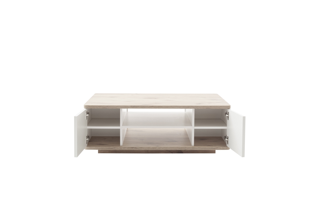 MCA Furniture Couchtisch PALERMO in Softwhite tiefgezogen