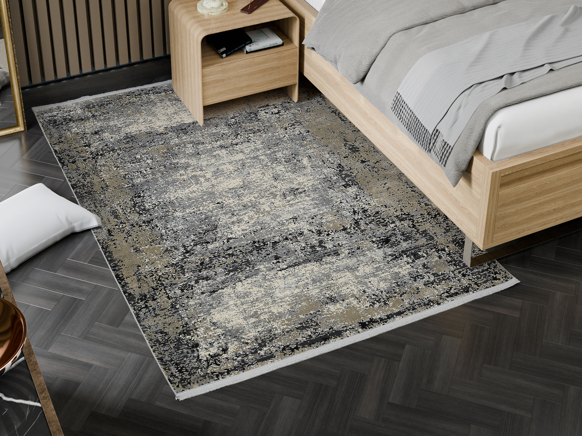 OCI Designer Teppich NOBLE GREY ca. 160x230cm in Farbe grau-mix OCI Designer Teppich NOBLE GREY ca. 160x230cm in Farbe grau-mix, Teppich, Fliesen?, Muster?, Wohnbereich, Bodenbelag