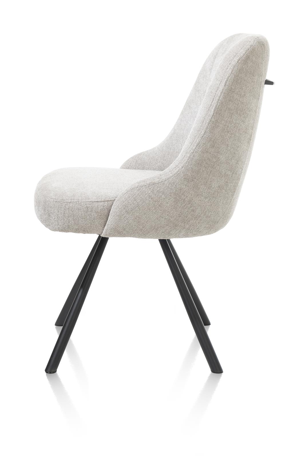 Habufa Stuhl ca. B55 H88 T66 cm in Stoff Vulcano kiesel
