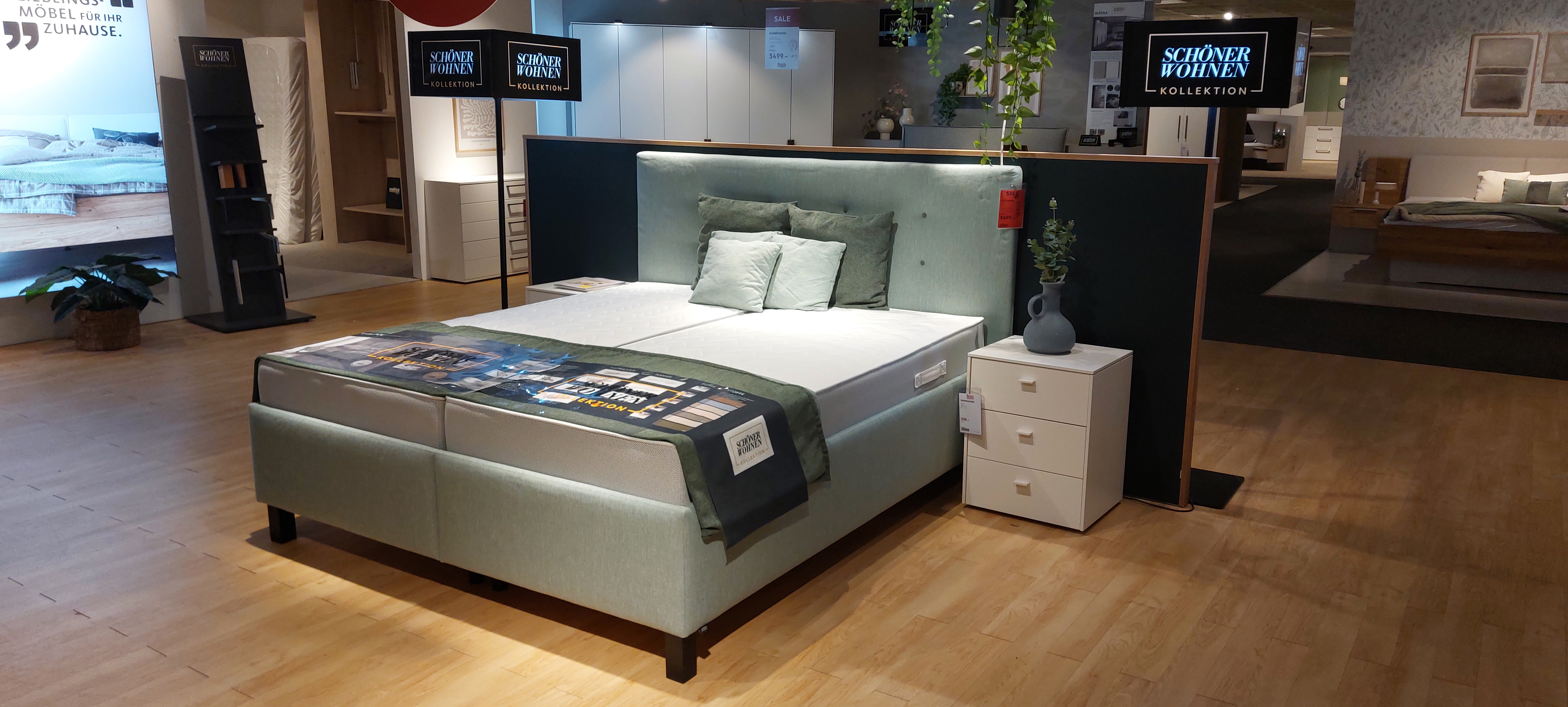 SCHÖNER WOHNEN-Kollektion Polsterbett VITA in Stoff 3575/3576 Pg.B