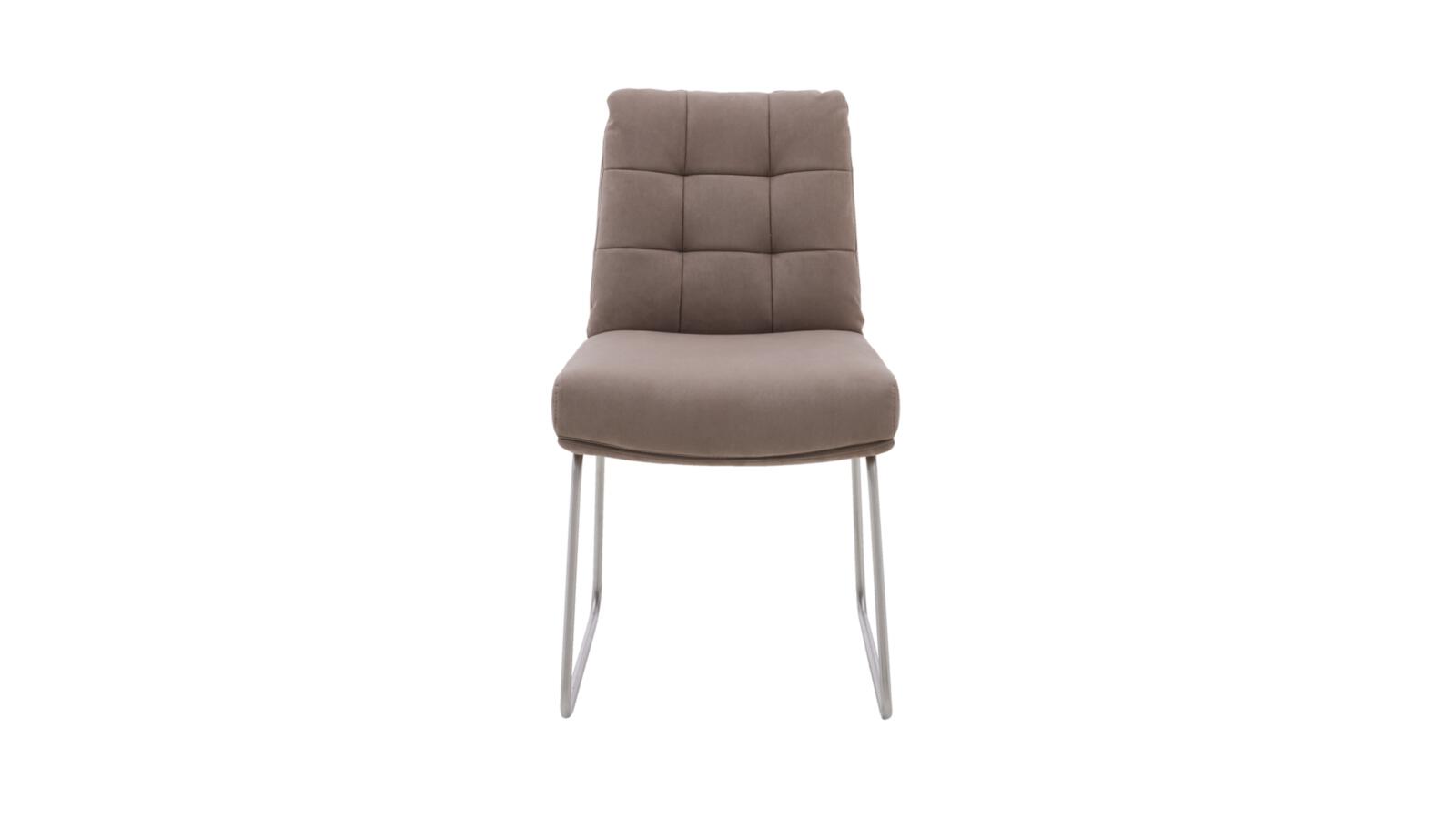 Interliving Stuhl 5116 in Stoff Microfaser grau (dove), Stuhl, Sessel, Bezug, Beige, Metallbeine