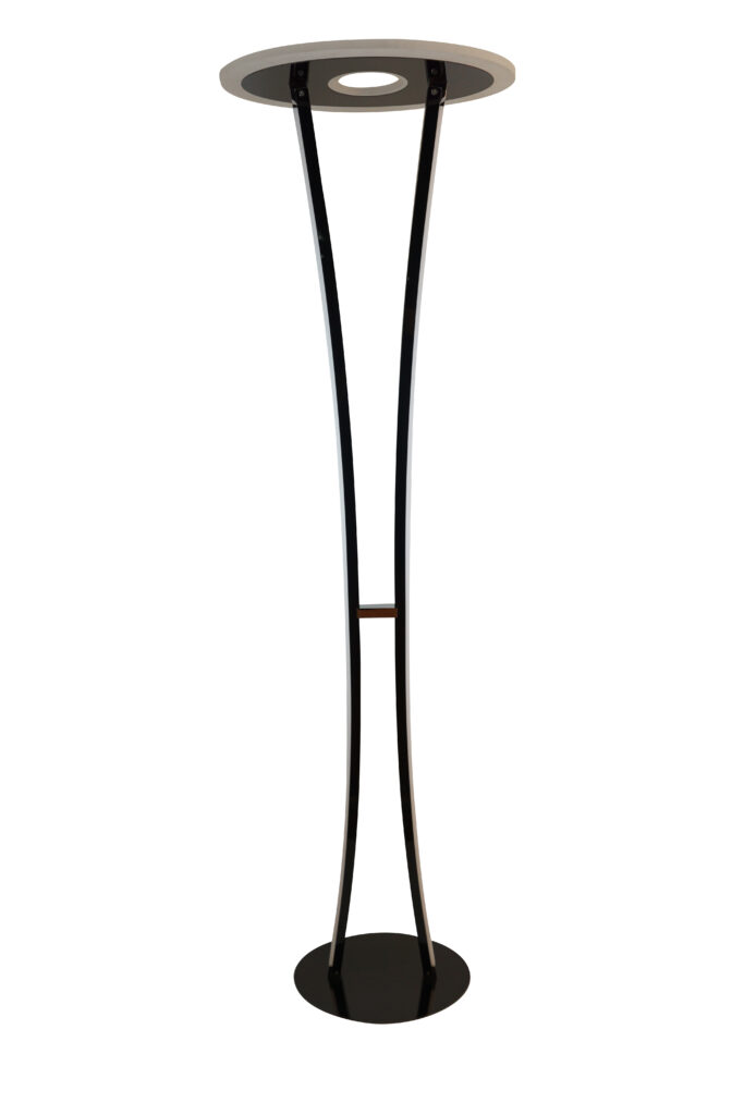 Global Technics LED-Stehleuchte ARNAS 1-flammig in Farbe schwarz, Stehlampe, Kugelaufsatz, Metall, Schwarz, Rundfuß