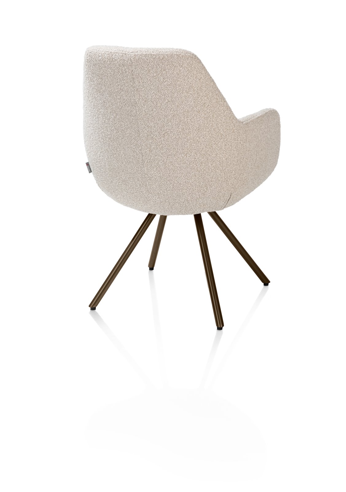 XOOON Armlehnstuhl Mavis Beige XOOON Armstuhl cloudy/stb/dreh Mavis MAVIS 55164-BEI, Sessel, Stuhl, Polsterstuhl, Holzbein, Textilbezug