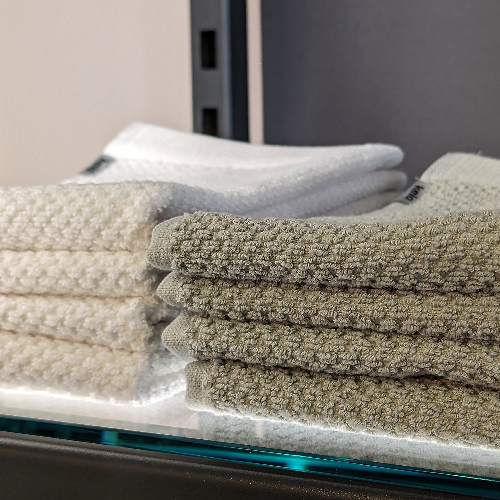 Kela Gästetuch Lavinia LAVINIA in weiß, towels, bath towel, beige towel, cotton towel, textured towel