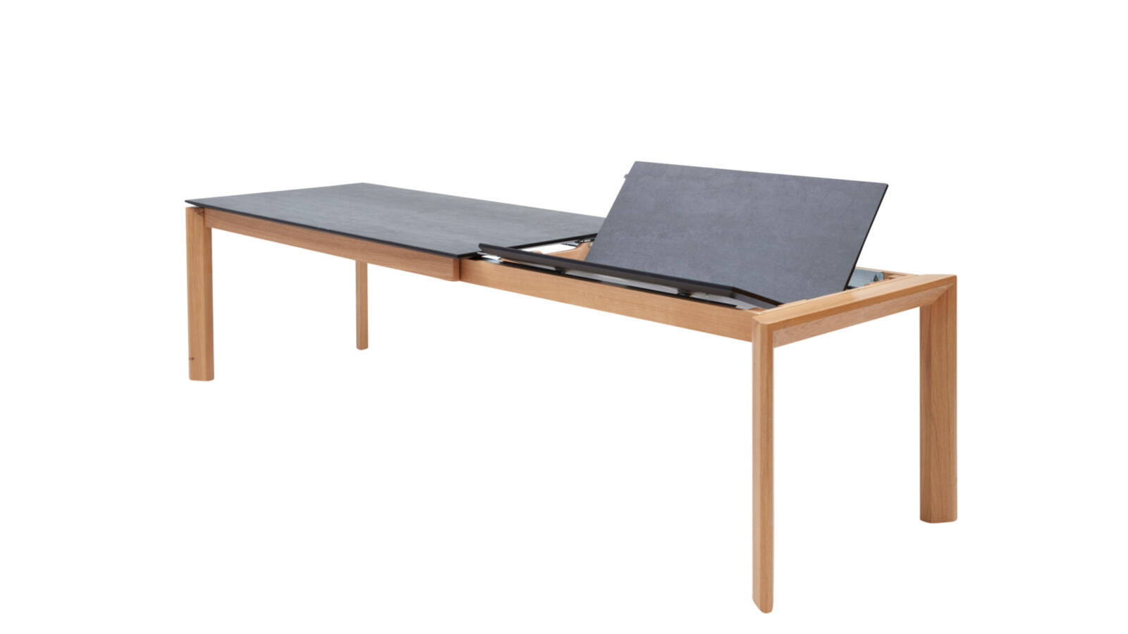 Interliving Esstisch IL 5102 ca. 180(280)x90 cm in Platte HPL Granit-Design