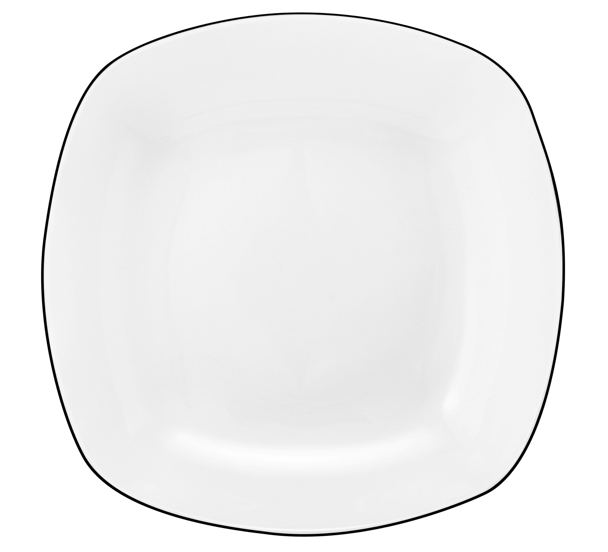 Seltmann Weiden Suppenteller eckig 21 cm Lido 10826 Black Line 