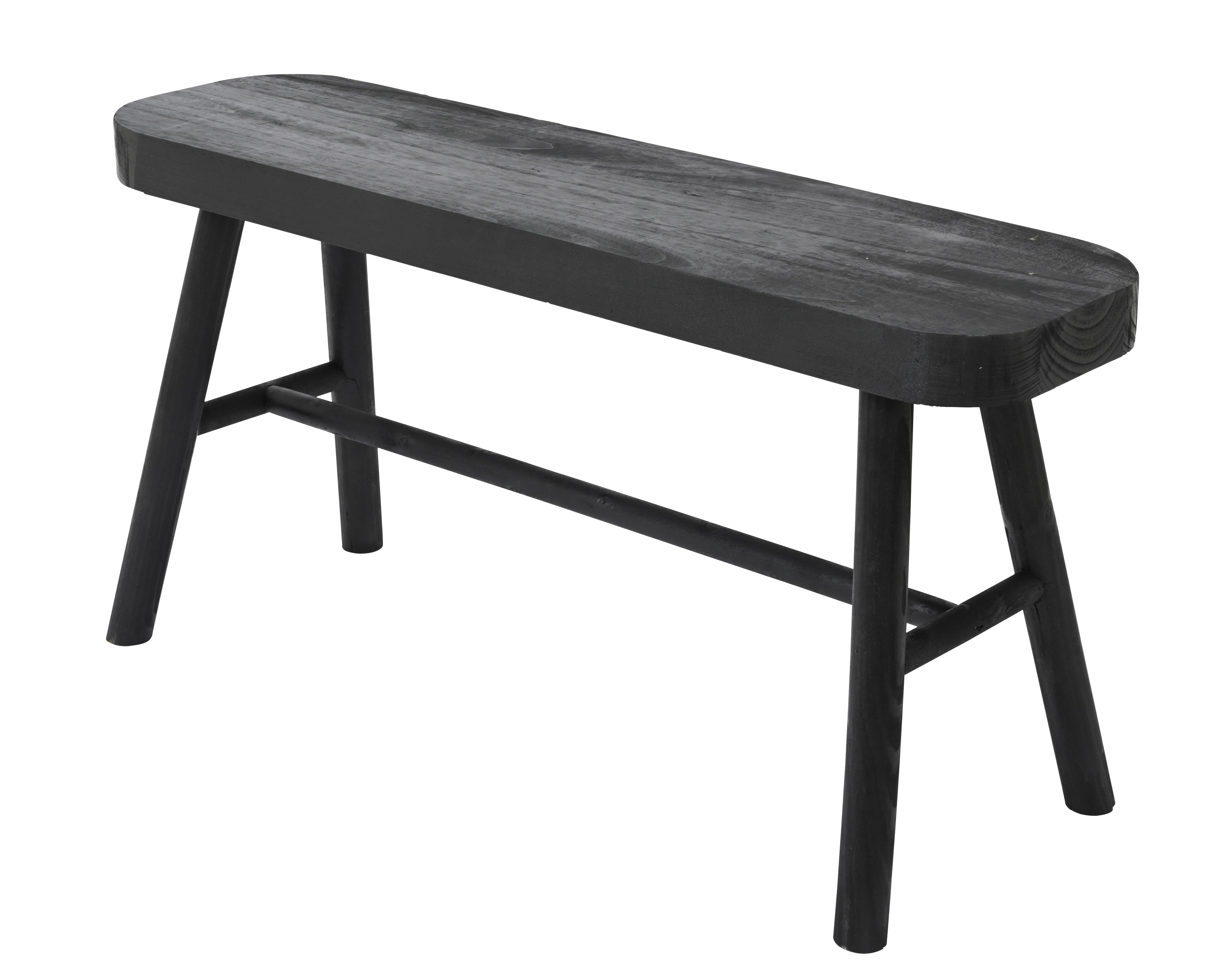 Kaemingk Bank Holz 368121 ca. B90 H45 cm in Schwarz, Bank, Mobiliar, Tabelle