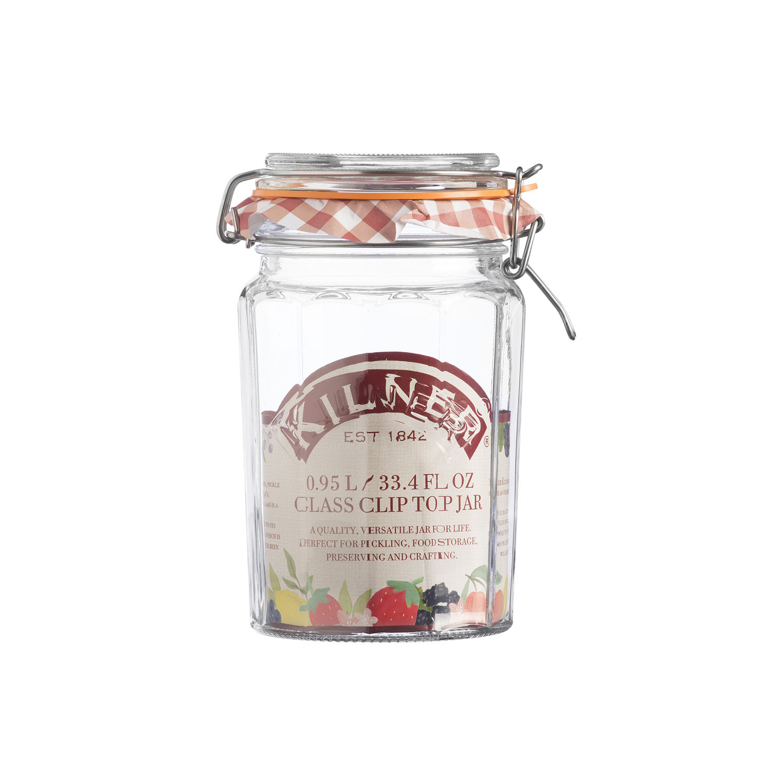 Profino Facetten-Glas mit Bügelverschluss, 950 ml