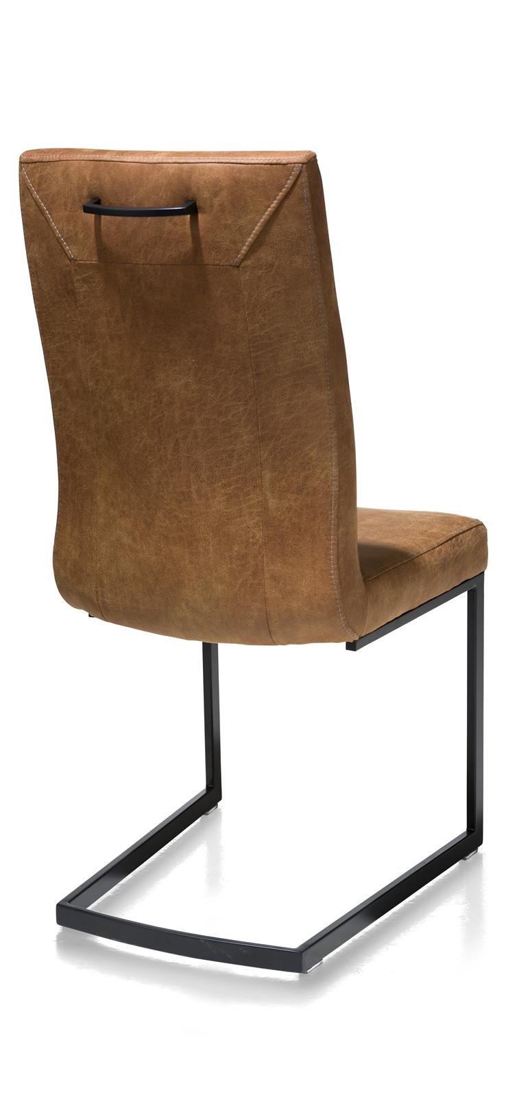 Henders & Hazel Stuhl Malene in Stoff Cognac, Moebel, Stuhl, Leinwand