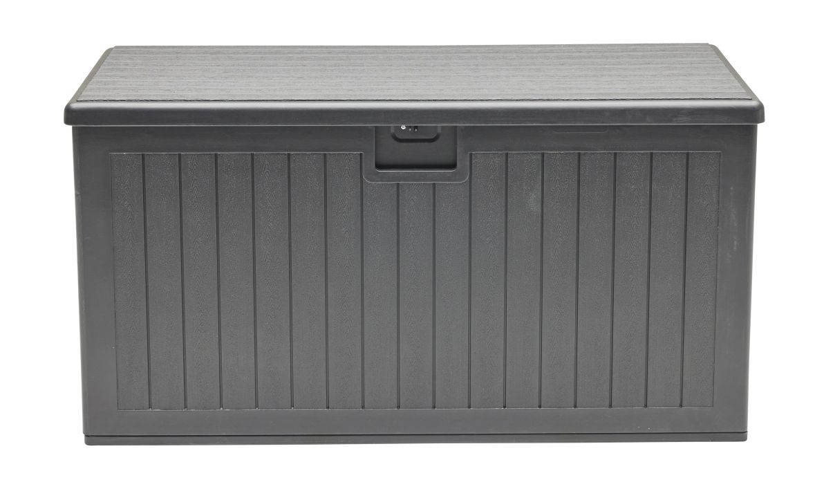 L.C. Wholesaler Aufbewahrungsbox VELIO in Farbe Schwarz mit Holzmaserung, Kiste, Postfach