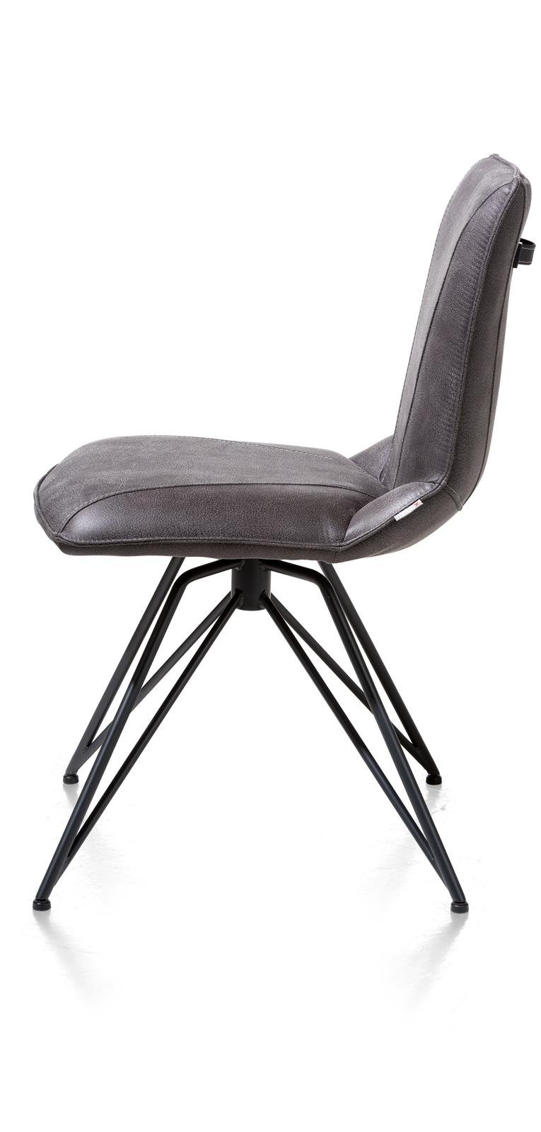 XOOON Stuhl Mac in Stoff off-black