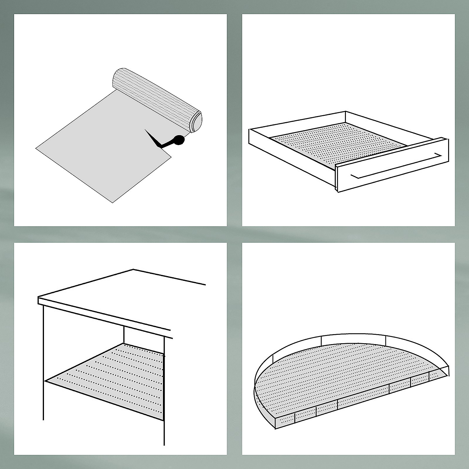 Kela Schubladenmatte SOLETTA in Farbe Transparent, Moebel, Tabelle