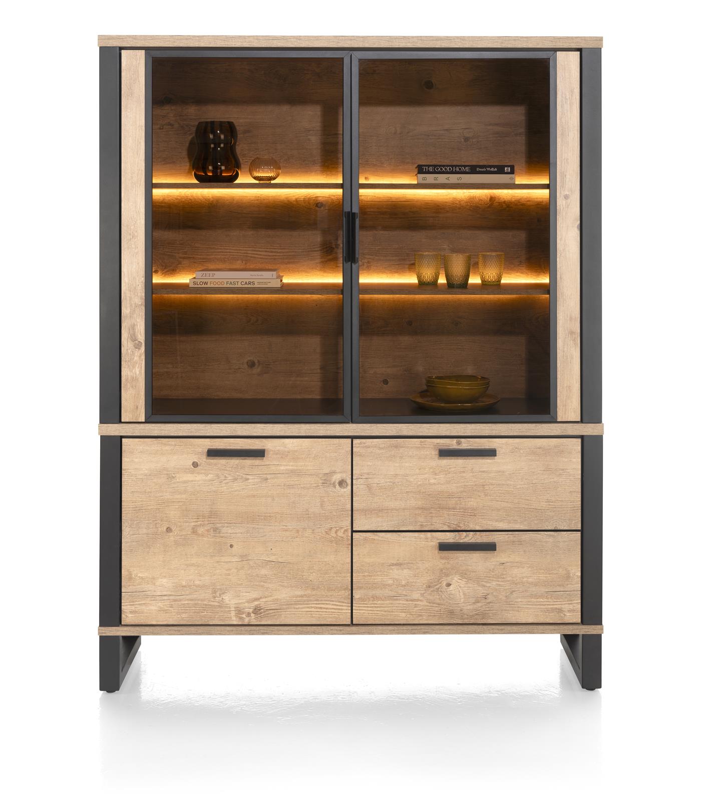 Buffet in Holzfarben Buffet ca. B150 H195 T42 cm in barnwood, finishing