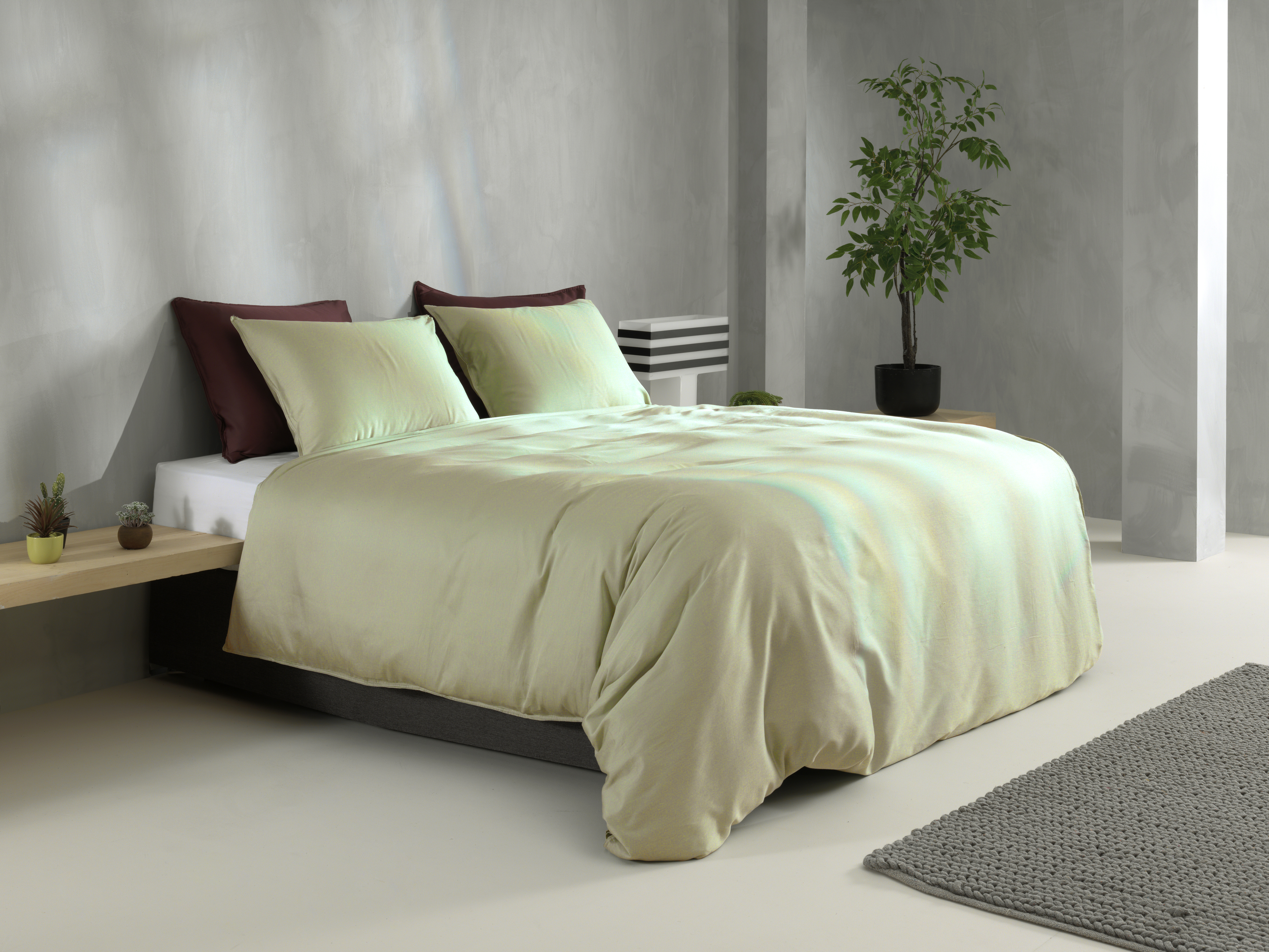 Heckettlane Bettwäsche ca. 155x220cm in Farbe Aloe-Green