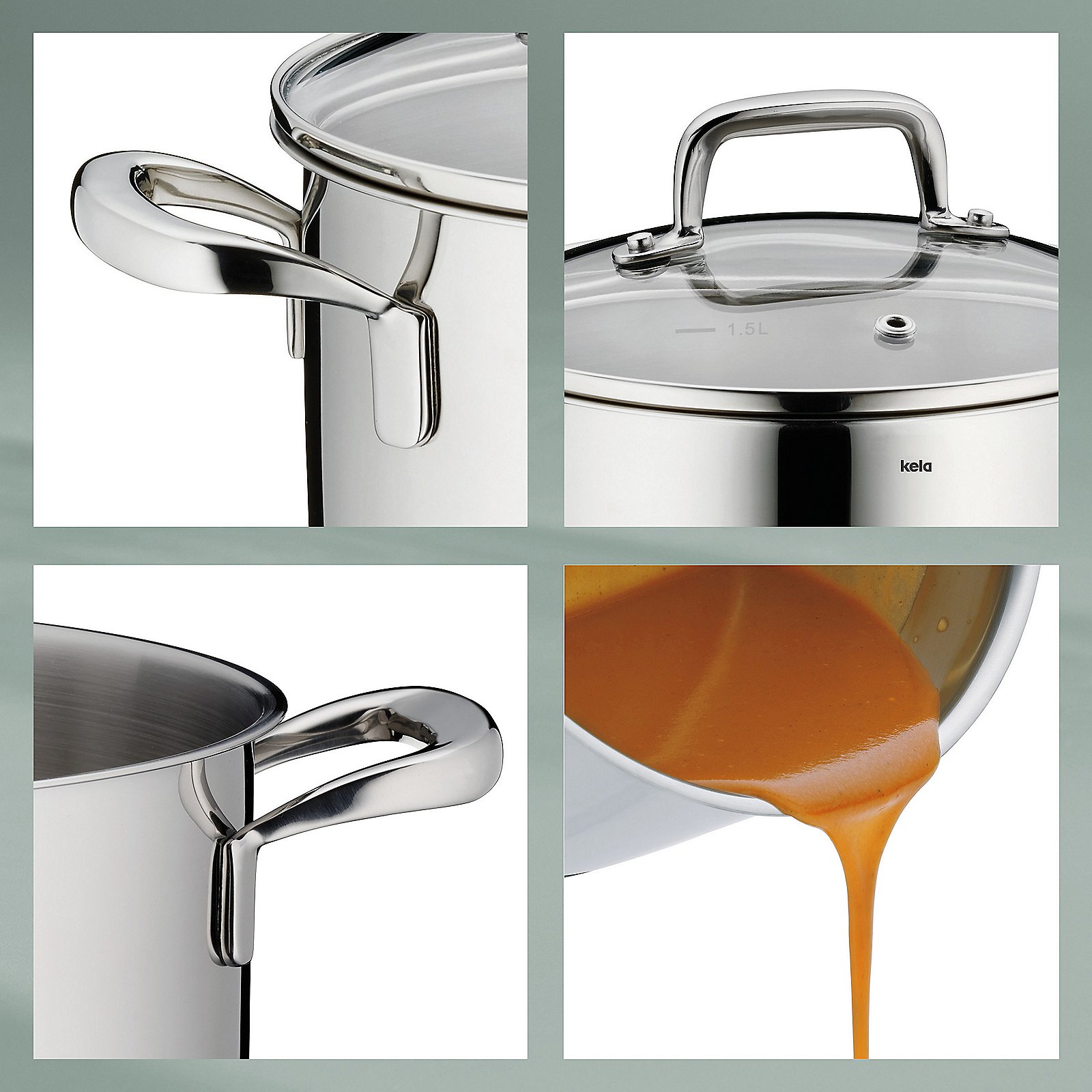 Kela Gemüsetopf Flavoria FLAVORIA in Silber Glänzend, Pokal