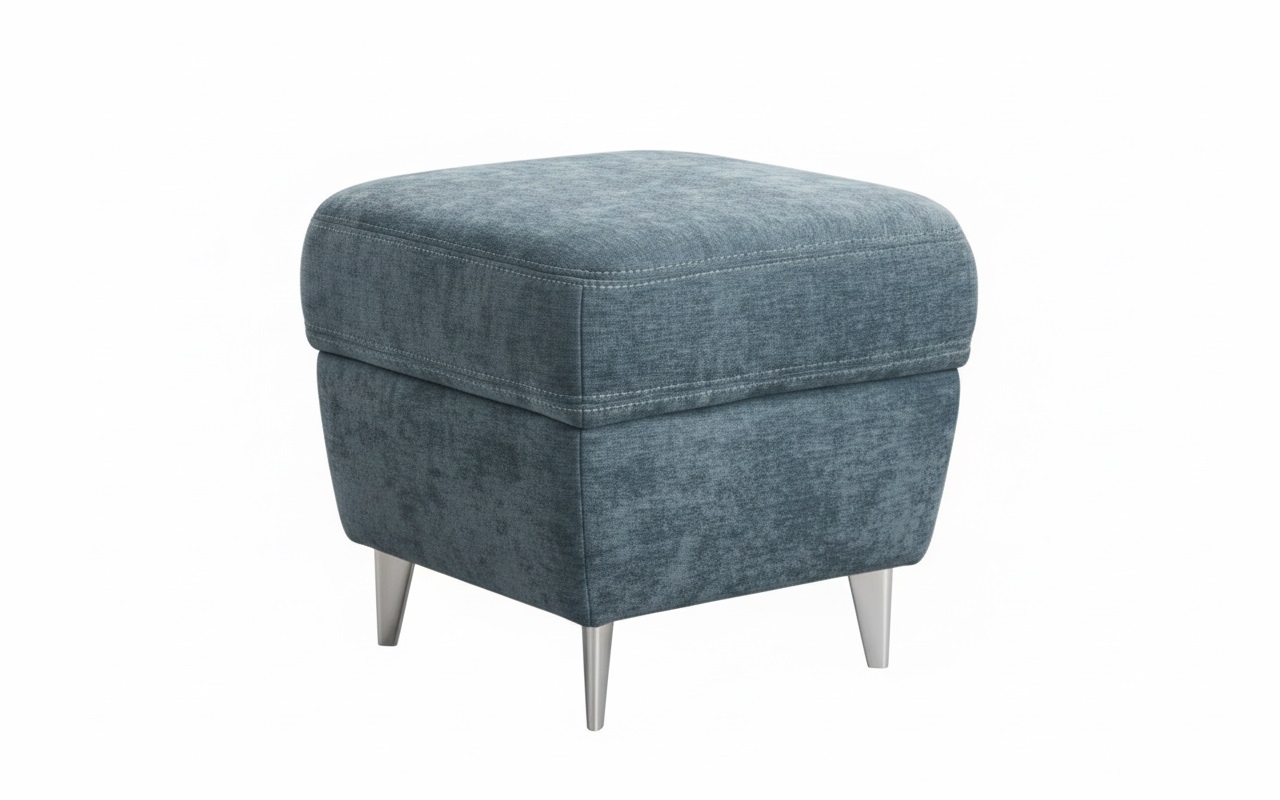 Polipol Hocker OS-PP1212 in Stoff Vera steel, Moebel, Osmanisch, Stuhl