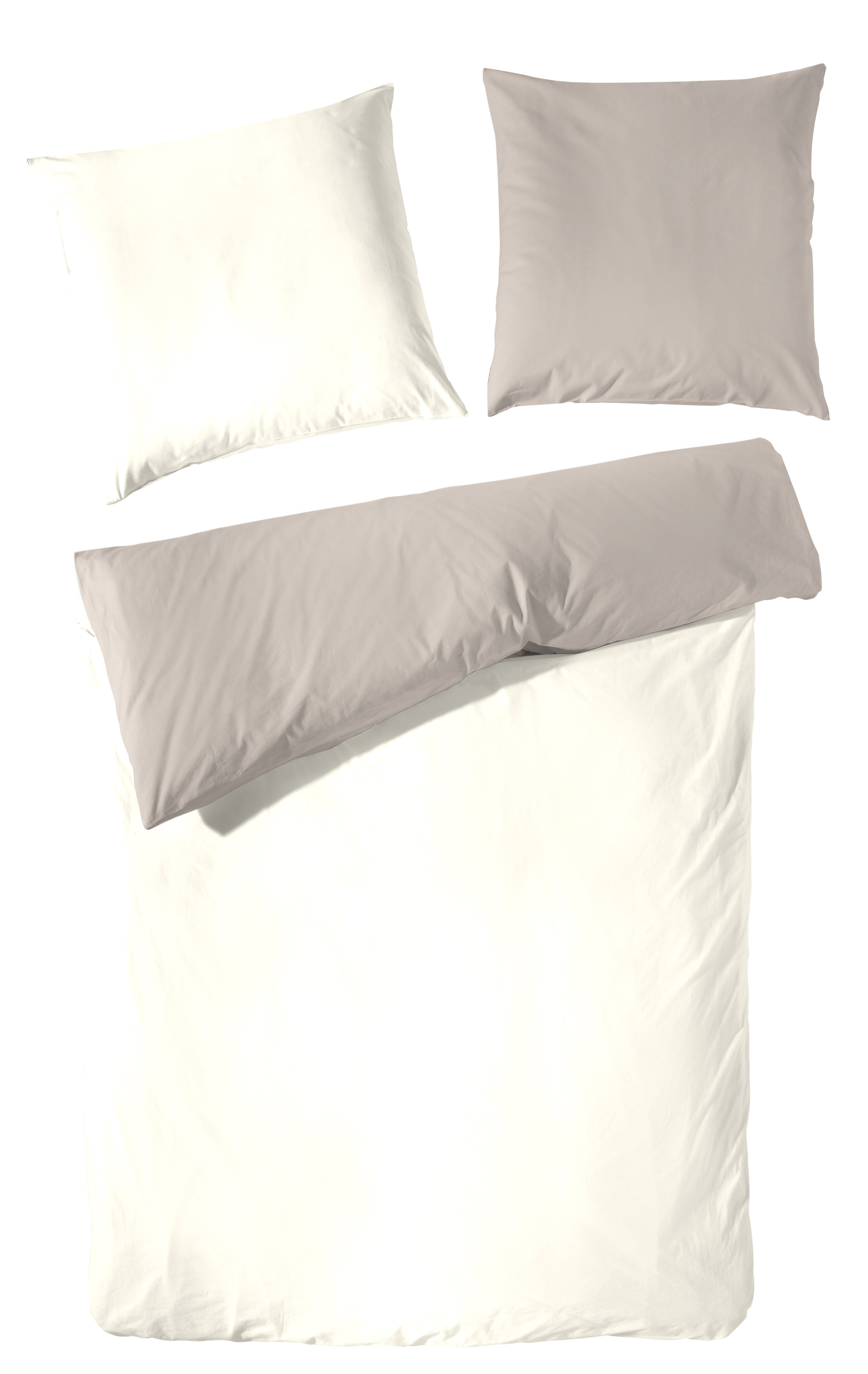 Interliving 9101 Bettwäsche-Set, ca. 155x220cm in Mako-Satin, Taupe