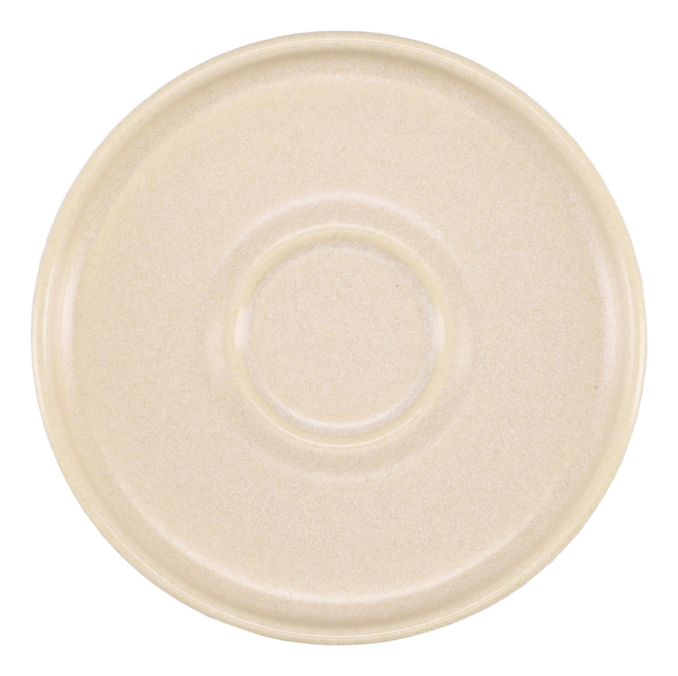 CreaTable Espressountertasse Uno in Farbe sand, beige, Speiseteller, Steingut, runder Teller, flacher Teller