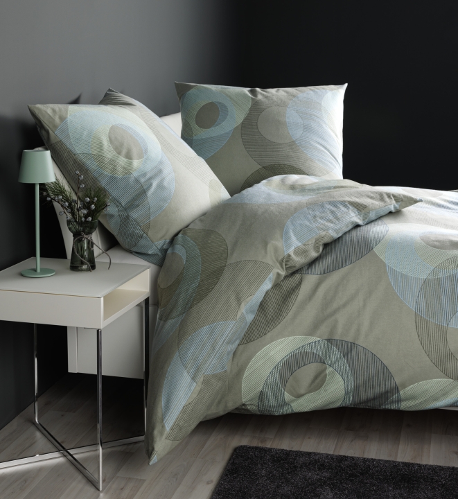 Janine Design Bettwäsche DAVOS ca. 155x220cm in Farbe salbeigrün