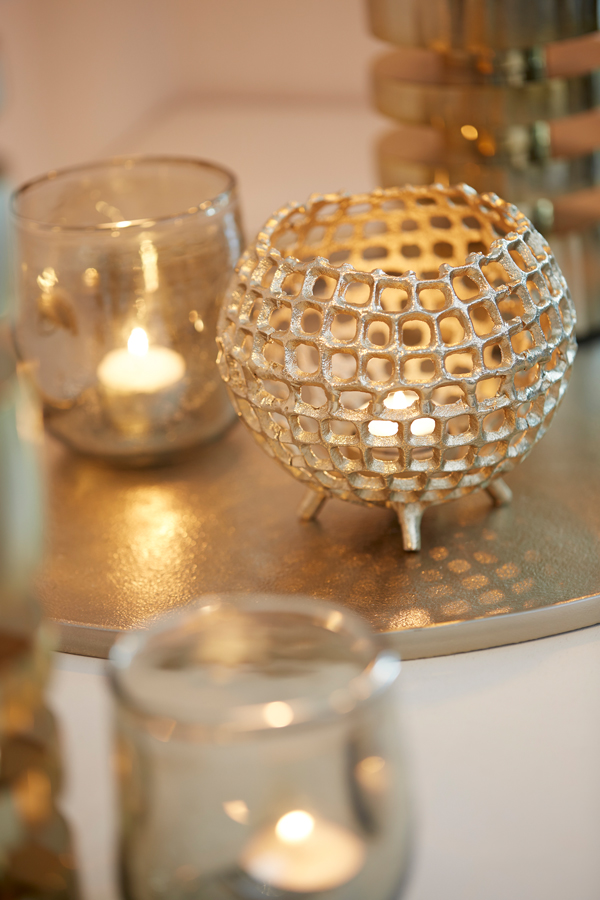 Teelicht PURCINA in antik gold