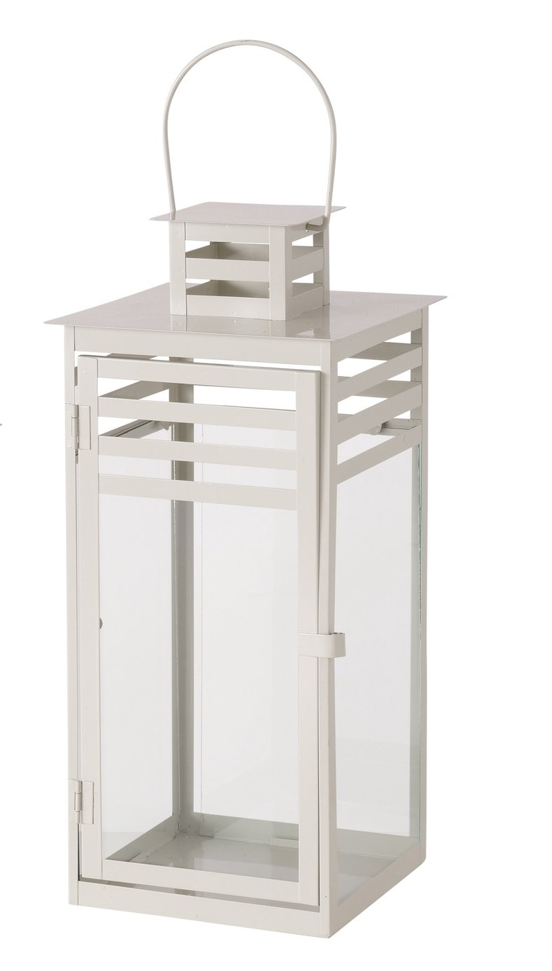 Boltze Laterne Maribo groß in grau/Glas, Lampe, Laterne