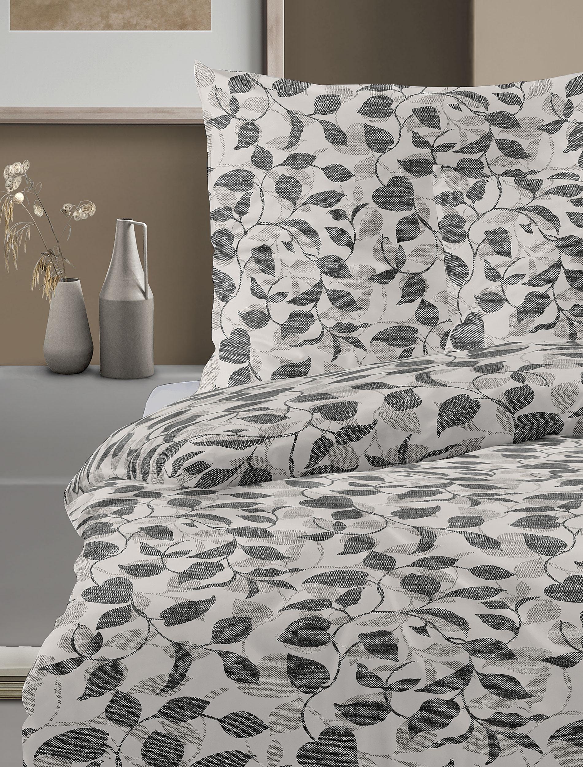Irisette Edel-Feinbiber Bettwäsche KOALA-HK ca. 155x220cm in Farbe grau